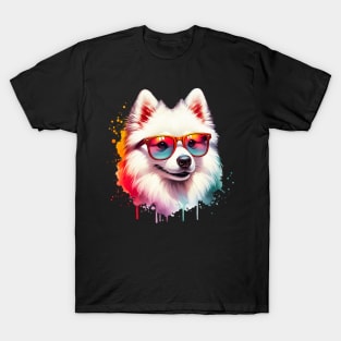 Watercolor American Eskimo Dog T-Shirt